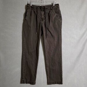 Anthropologie Womens Pilcro Brown Low Rise Drawstring Chino Pants Size Small